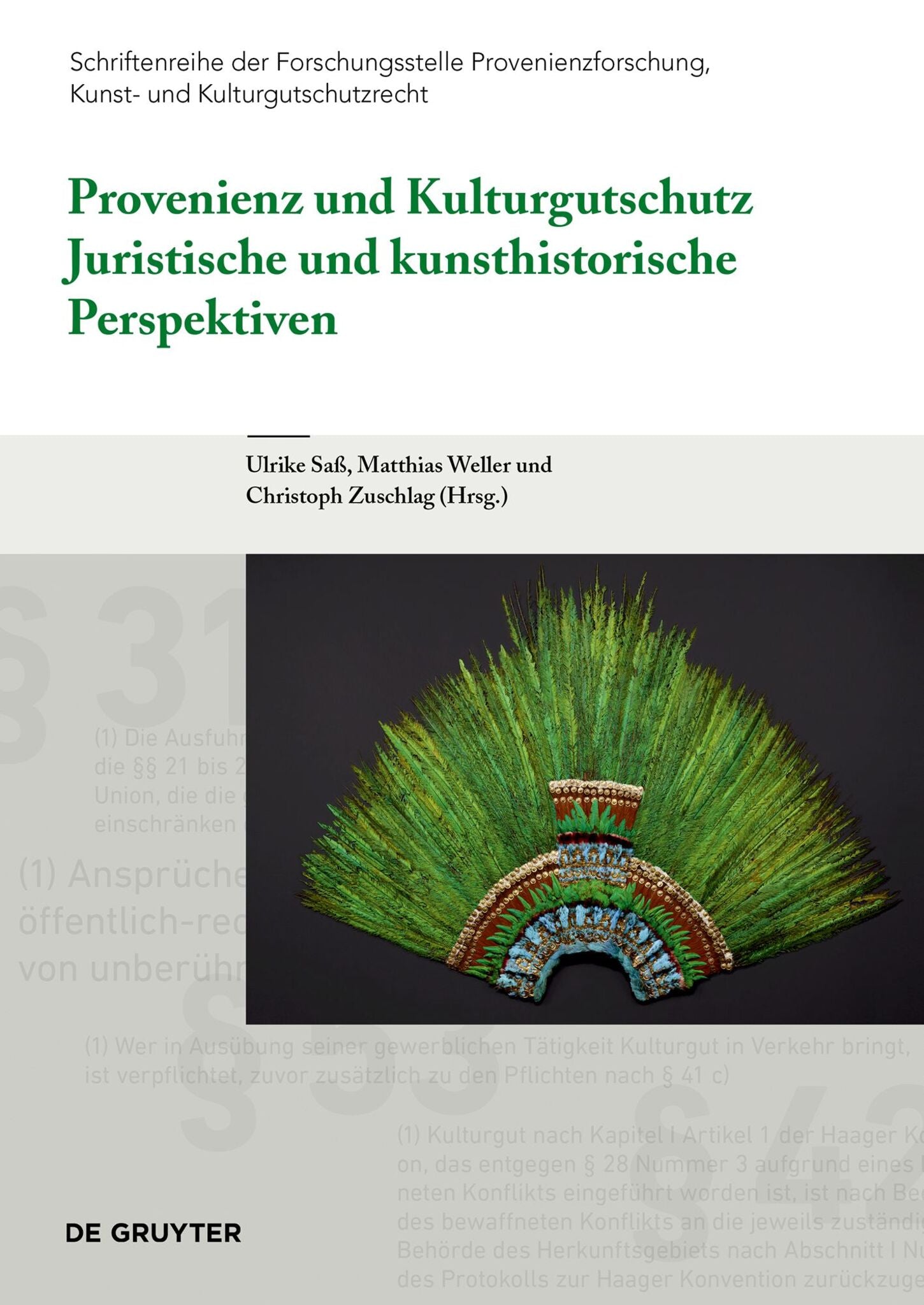 Cover image for Provenienz und Kulturgutschutz ISBN 9783110662825