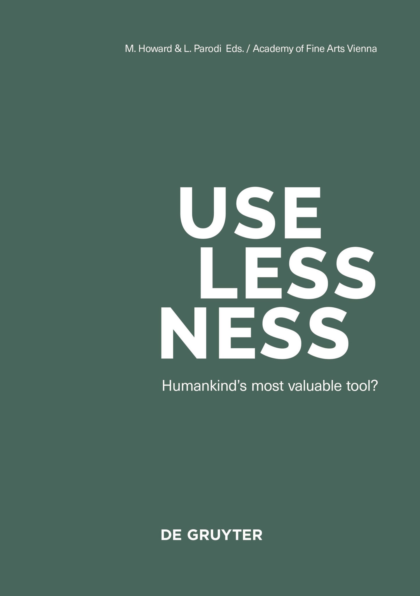 Cover image for Uselessness ISBN 9783110679816