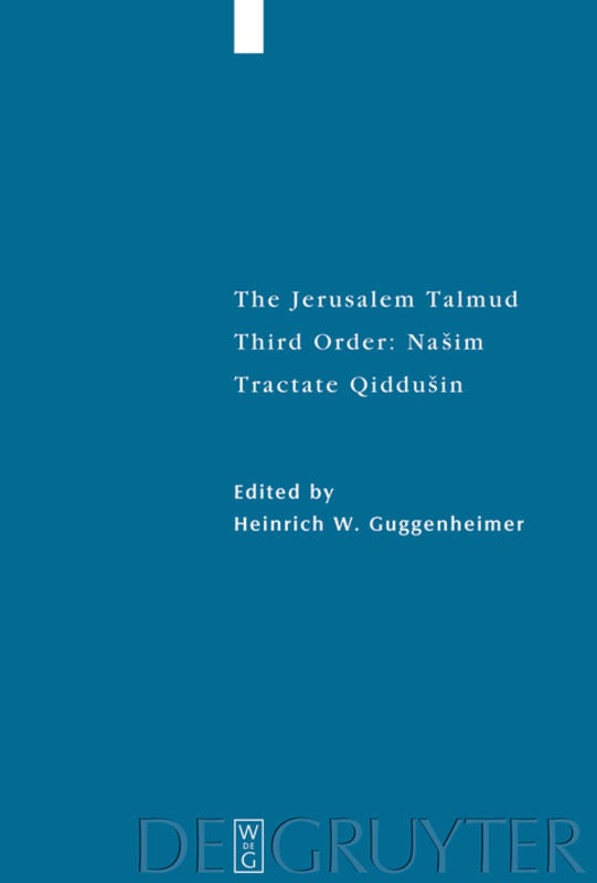Cover image for Tractate Qiddušin, isbn: 9783110681215