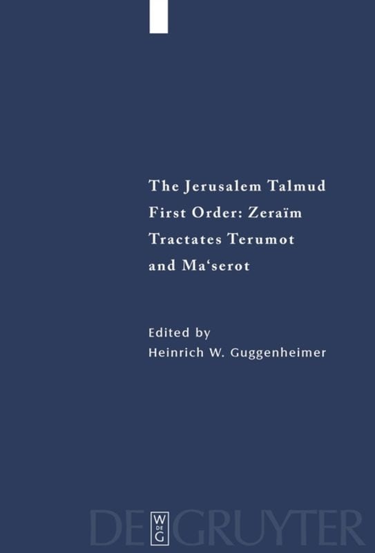 Cover image for Tractates Terumot and Ma'serot, isbn: 9783110681284