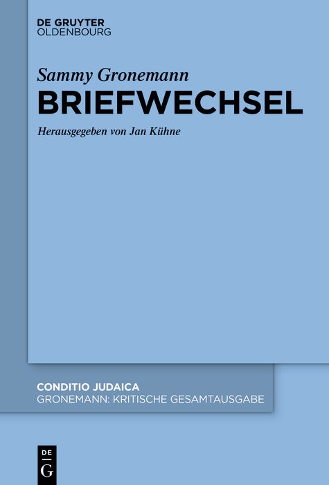 Cover image for Briefwechsel, isbn: 9783110707083