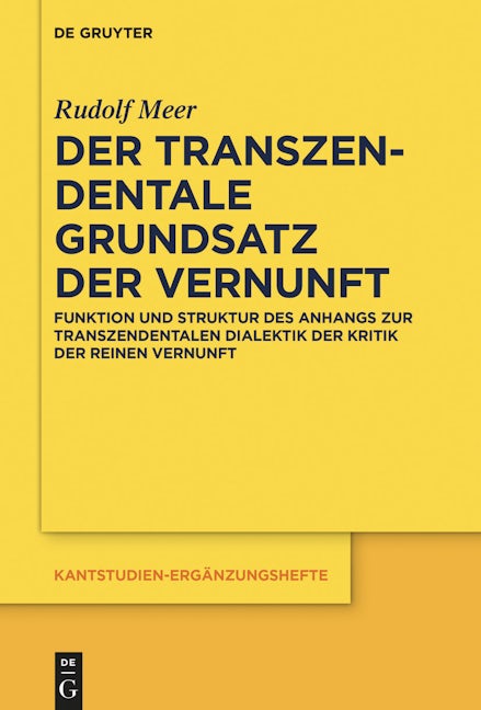 Der transzendentale Grundsatz der Vernunft