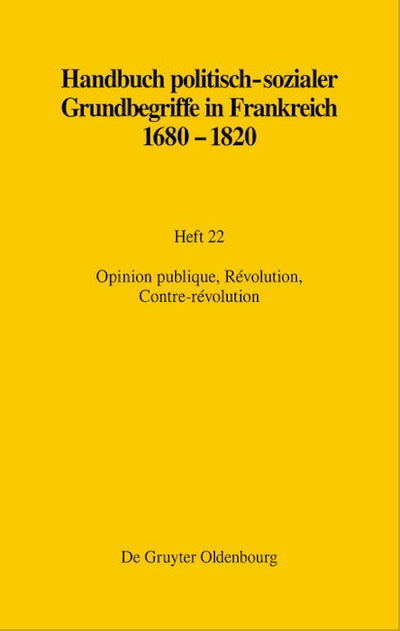 Opinion publique, Révolution, Contre-révolution