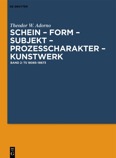 Cover image for Ts 18085–18673, isbn: 9783110740394