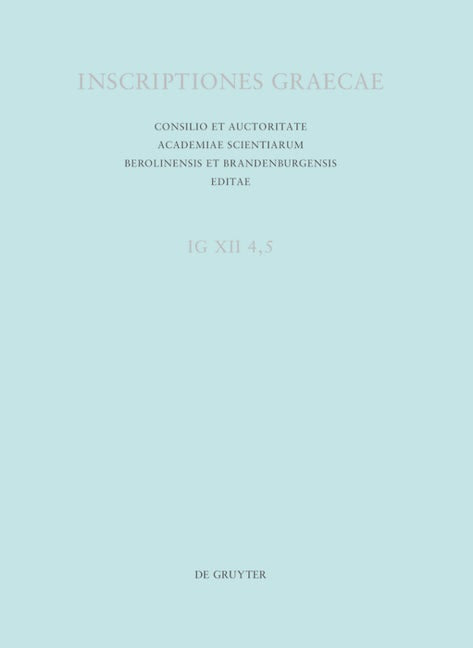 Inscriptiones Calymnae et insularum Calymniarum