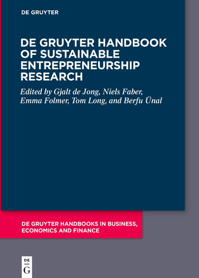 Cover image for De Gruyter Handbook of Sustainable Entrepreneurship Research, isbn: 9783110755978