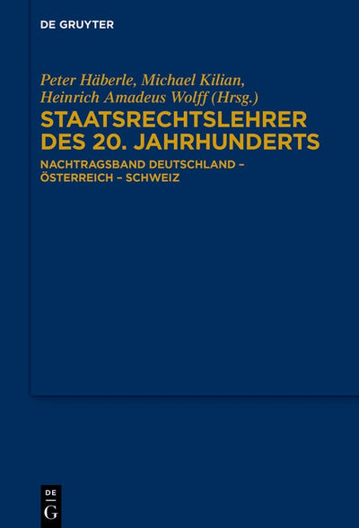 Cover image for Staatsrechtslehrer des 20. Jahrhunderts, isbn: 9783110766998