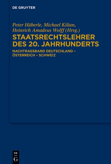 Cover image for Staatsrechtslehrer des 20. Jahrhunderts, isbn: 9783110766998