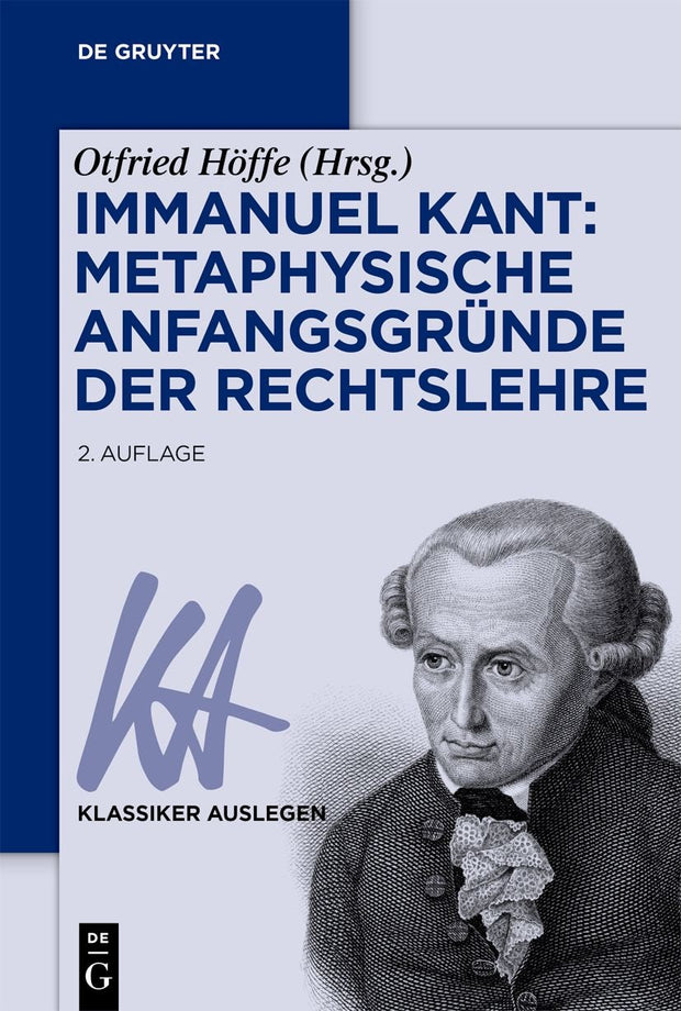 Cover image for Immanuel Kant: Metaphysische Anfangsgründe der Rechtslehre, isbn: 9783110781083