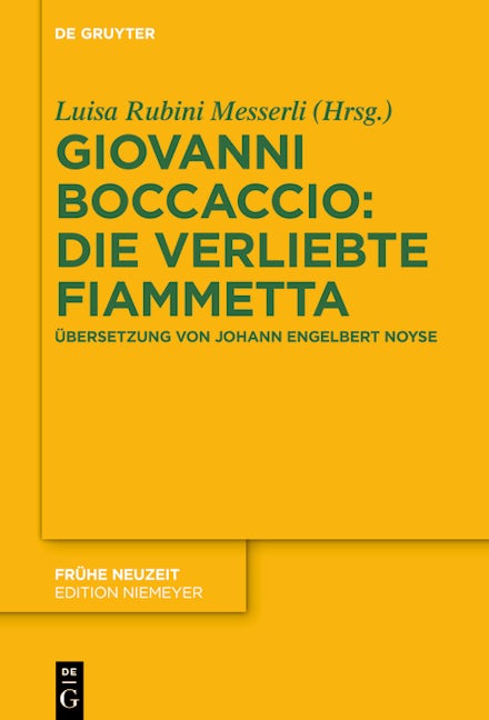 Giovanni Boccaccio: Die verliebte Fiammetta