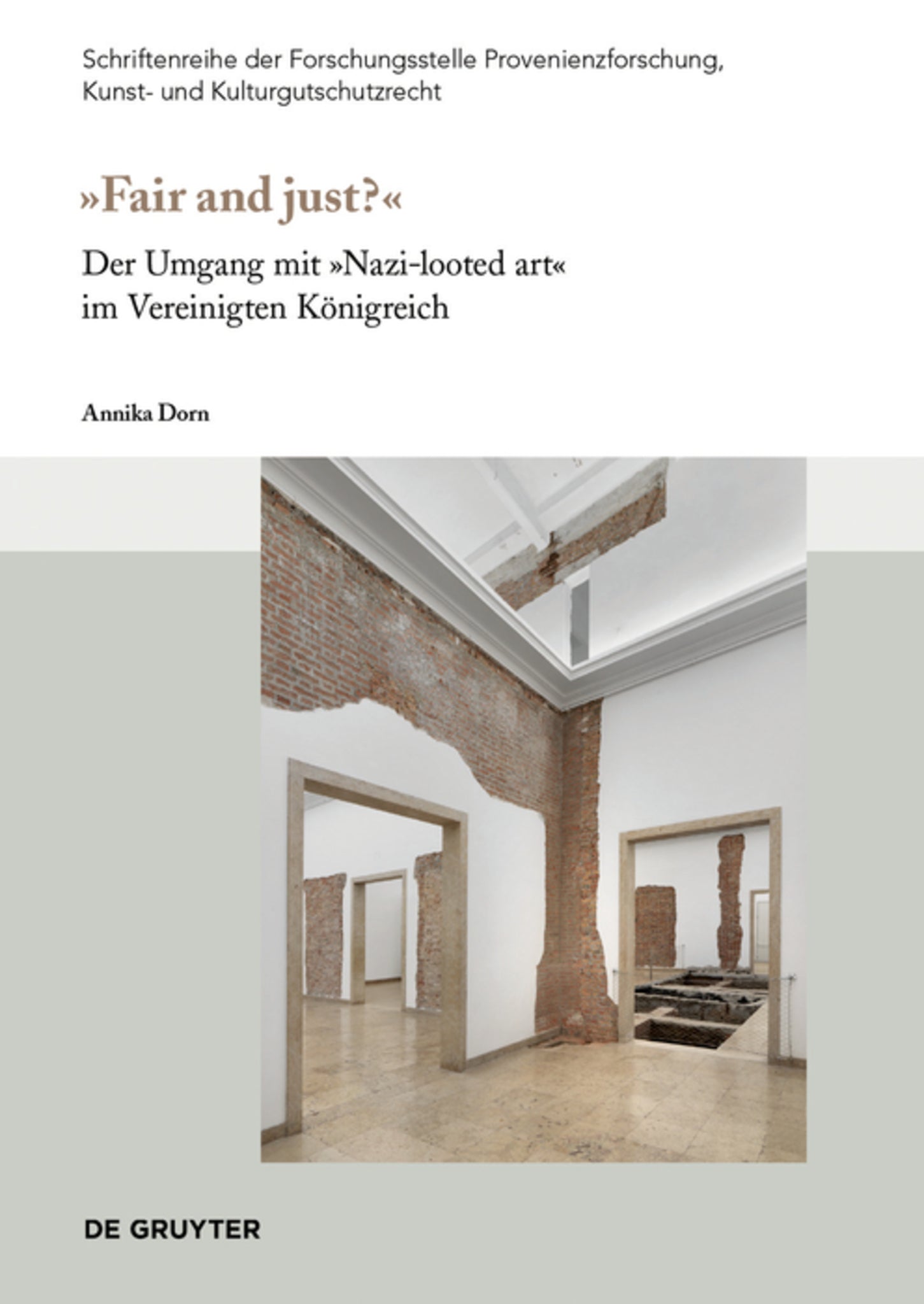 Cover image for "Fair and just?" ISBN 9783110789089