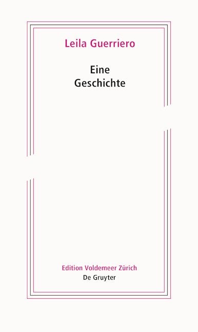 Book cover image for Eine Geschichte ISBN: 9783110791655