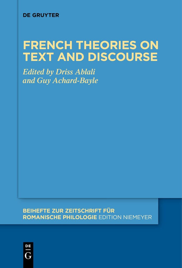 Cover image for French theories on text and discourse, isbn: 9783110794335