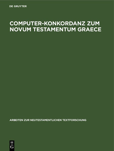 Computer-Konkordanz zum Novum Testamentum Graece