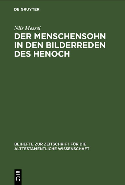 Der Menschensohn in den Bilderreden des Henoch