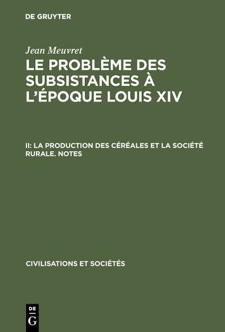 La production des céréales et la société rurale – Notes
