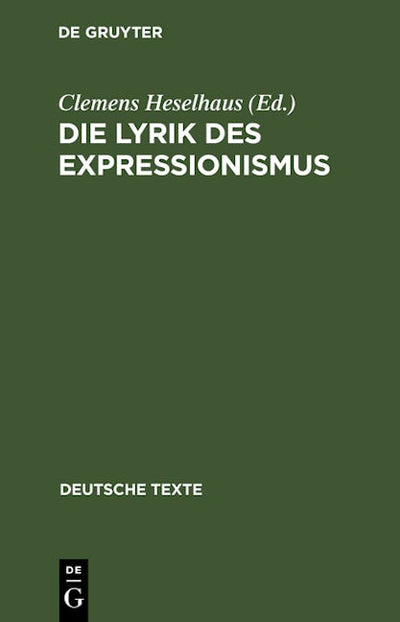 Die Lyrik des Expressionismus