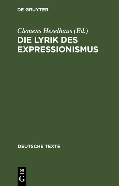 Die Lyrik des Expressionismus