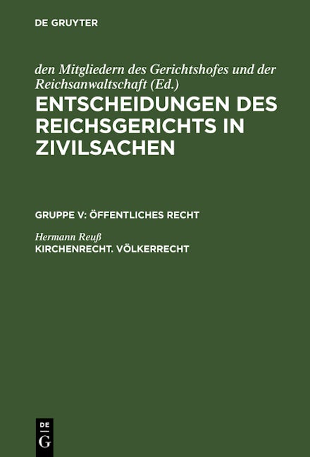 Kirchenrecht. Völkerrecht