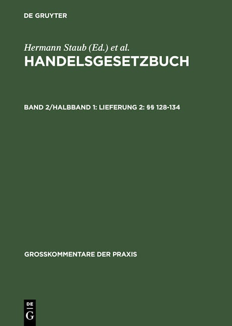Lieferung 2: §§ 128–134