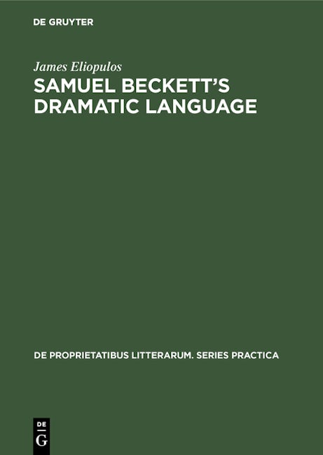 Samuel Beckett’s dramatic language
