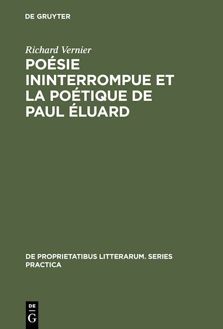 Poésie ininterrompue et la poétique de Paul Éluard