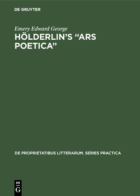 Hölderlin’s “Ars poetica”