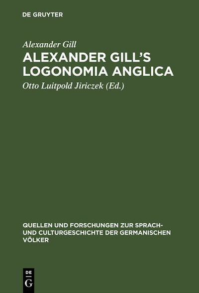 Alexander Gill's Logonomia Anglica