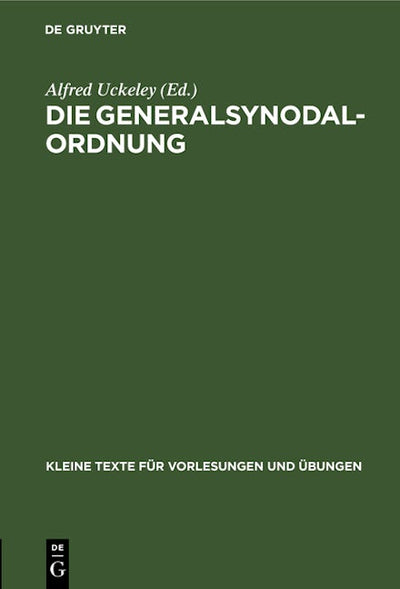 Die Generalsynodal-Ordnung
