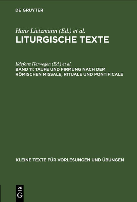 Taufe und Firmung nach dem römischen Missale, Rituale und Pontificale