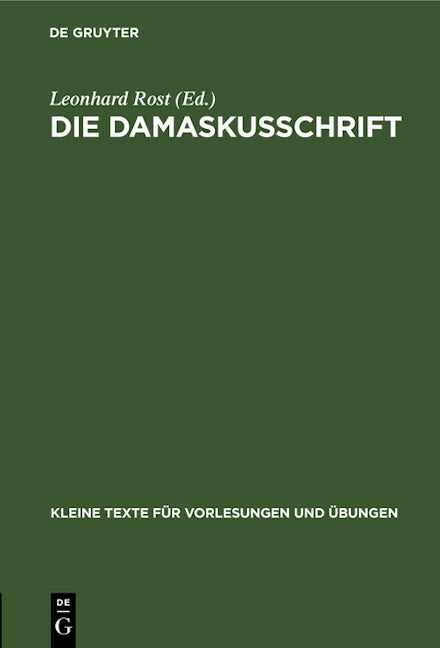 Die Damaskusschrift
