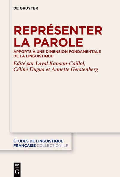 Cover image for Représenter la parole, isbn: 9783110999631