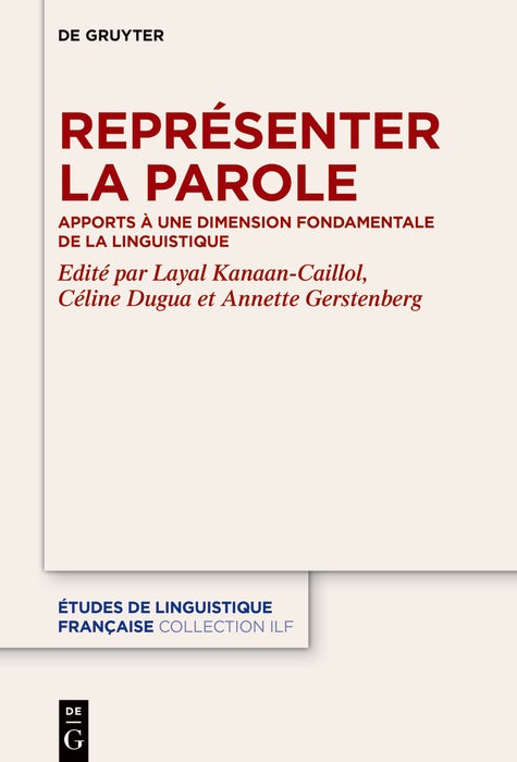 Cover image for Représenter la parole, isbn: 9783110999631