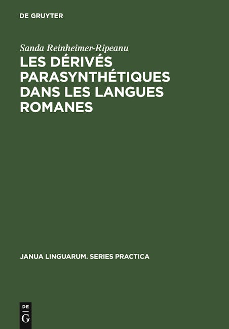 Les dérivés parasynthétiques dans les langues romanes
