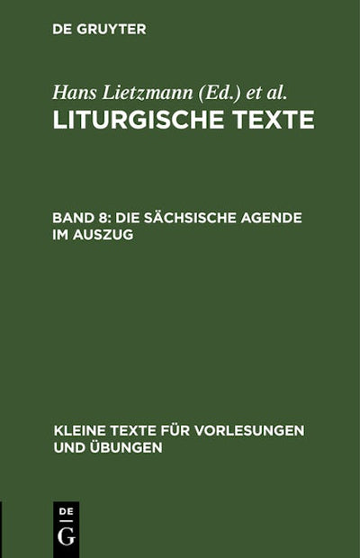 Die Sächsische Agende im Auszug