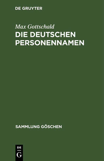 Die Deutschen Personennamen