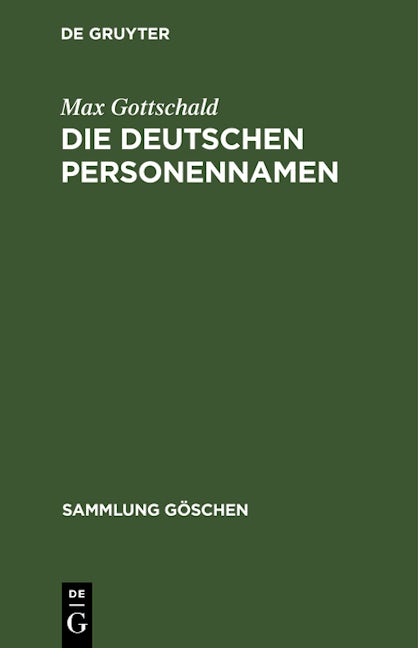 Die Deutschen Personennamen
