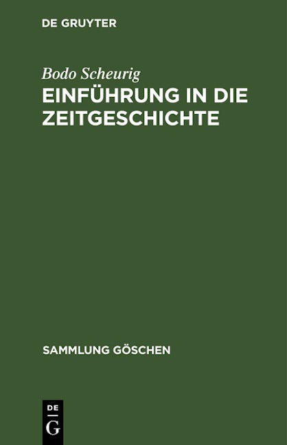 Einführung in die Zeitgeschichte