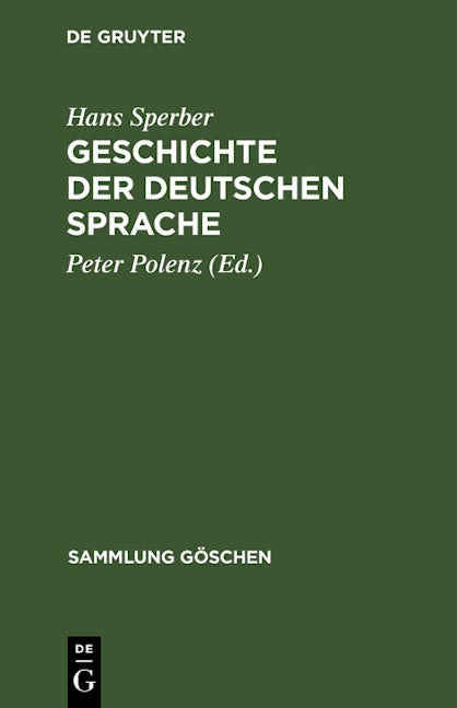 Geschichte der deutschen Sprache