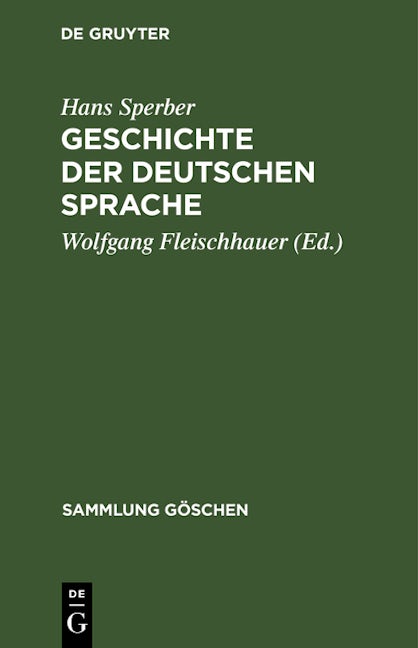 Geschichte der deutschen Sprache