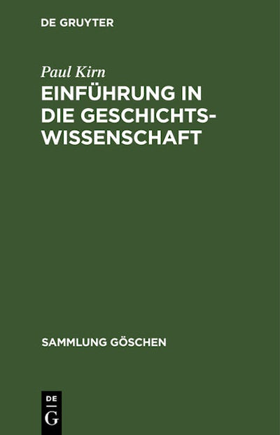 Einführung in die Geschichtswissenschaft