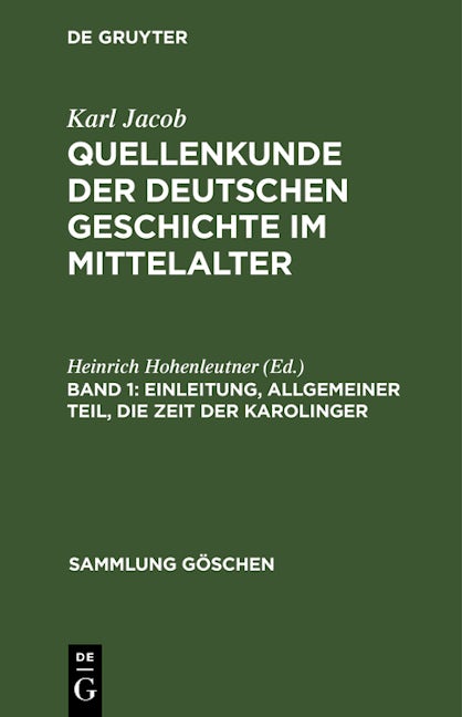 Einleitung, allgemeiner Teil, die Zeit der Karolinger