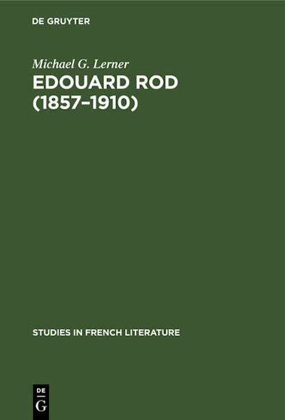 Edouard Rod (1857–1910)