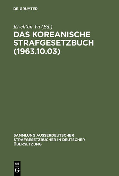 Das koreanische Strafgesetzbuch (1963.10.03)