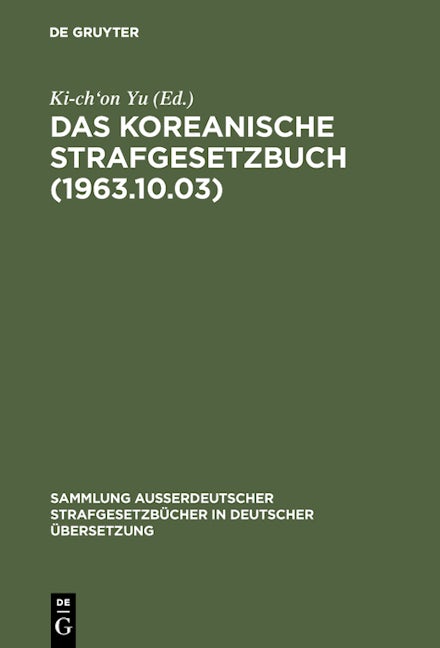 Das koreanische Strafgesetzbuch (1963.10.03)
