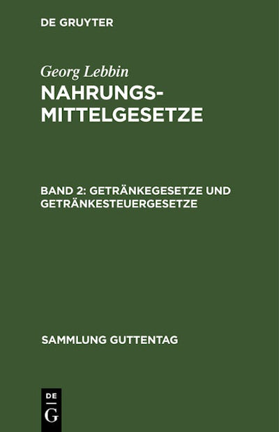 Getränkegesetze und Getränkesteuergesetze
