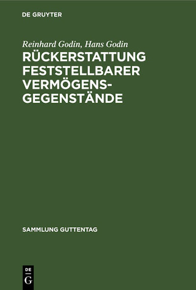 Rückerstattung feststellbarer Vermögensgegenstände