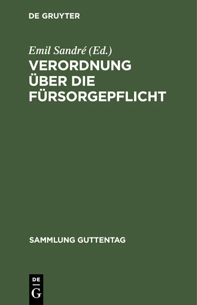 Verordnung über die Fürsorgepflicht