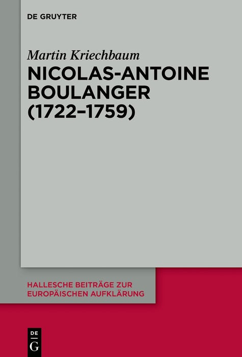 Cover image for Nicolas-Antoine Boullanger (1722–1759), isbn: 9783111038209
