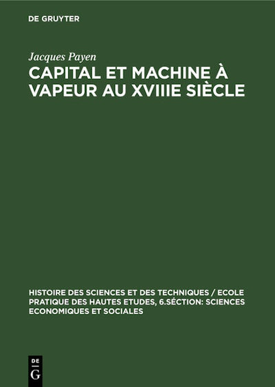 Capital et machine à vapeur au XVIIIe siècle